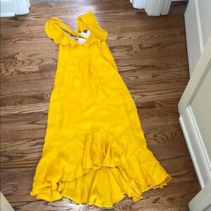 Vibrant Yellow Hi-Lo Dress